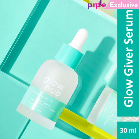 Buy Glow Hub | Glow Giver Serum (30ml) | Lactic & Glycolic Acid | Smoothing, Brightening, Exfoliating-Purplle