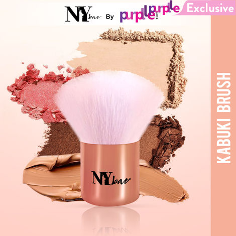 Buy NY Bae Pro Kabuki Brush | Multipurpose | Smooth Blending | Even Application | Fine & Soft Bristles-Purplle
