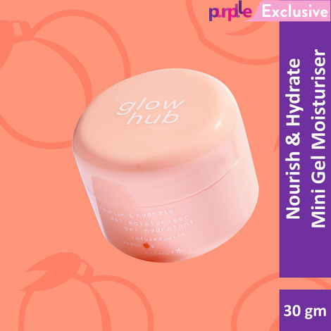 Buy Glow Hub | Mini Nourish & Hydrate Gel Moisturiser (30g) | Hyaluronic acid, Peach extract & Coconut water | Glow enhancing, Hydrating, Nourishing-Purplle