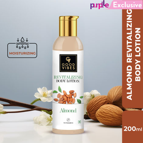 Buy Good Vibes Revitalizing Body Lotion - Almond (200 ml)-Purplle