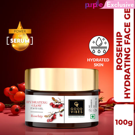 Buy Good Vibes Hydrating Glow Face Gel Rosehip | Brightening, Light weight, Oil free (100 g)-Purplle