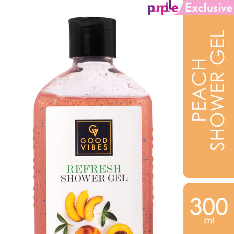 Buy Good Vibes Peach Refresh Shower Gel | (Body Wash) Hydrating, Moisturizing (300 ml)-Purplle