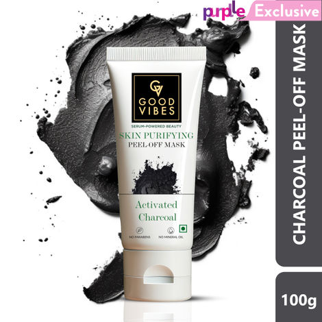 Buy Good Vibes Activated Charcoal Skin Purifying Peel Off Mask | Deep Pore Cleansing, Purifying | No Parabens, No Sulphates, No Mineral Oil, No Animal Testing (100 gm)-Purplle