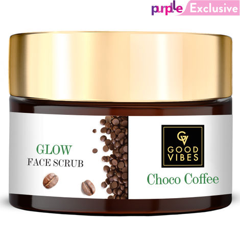 Buy Good Vibes Choco Coffee Glow Face Scrub | Hydrating, Cleansing | No Parabens, No Sulphates, No Mineral Oil, No Animal Testing (50 g)-Purplle