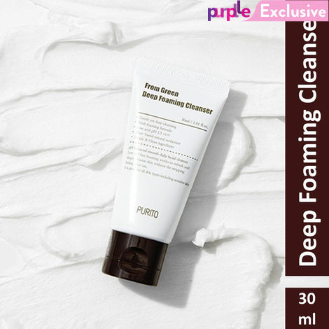 Buy PURITO Green Deep Foaming Cleanser (mini) (30ml) | Korean Skin Care-Purplle