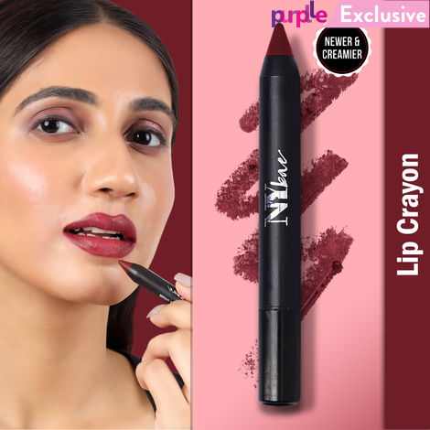 NY Bae Mets Matte Lip Crayon - Worthwine 44 (2.8 g) | Creamy Matte Finish | Lasts Up to 5+ Hours | Moisturizing | SPF Protection