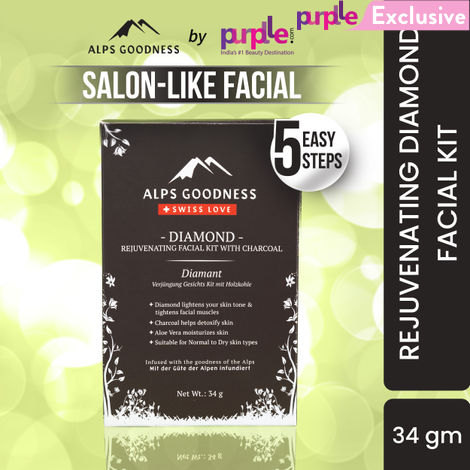 Buy Alps Goodness Diamond Rejuvenating Facial Kit with Charcoal (34 gm)-Purplle