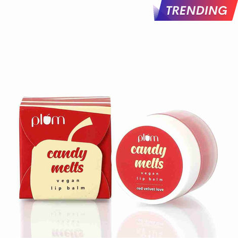 Buy Plum Candy Melts Vegan Lip Balm | Red Velvet Love (12 g)-Purplle