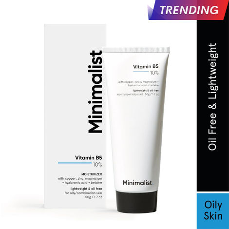 Buy Minimalist 10% Vitamin B5 Oil Free Moisturizer with Zinc, Copper, Magnesium & HA for Oily skin 50 gm-Purplle