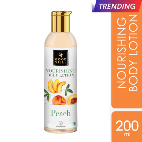 Buy Good Vibes Nourishing Body Lotion - Peach (200 ml)-Purplle