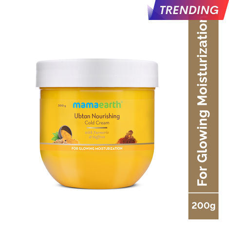 Buy Mamaearth Ubtan Nourishing Cold Cream for Winter with Turmeric & Saffron for Glowing Moisturization (200 g)-Purplle