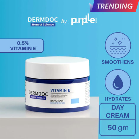 Buy DERMDOC by Purplle Vitamin E Day Cream (50 gm) | moisturizer for dry skin | moisturizing cream-Purplle