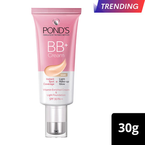 Buy POND'S BB+ Cream, Instant Spot Coverage + Light Make-up Glow, Ivory 30g-Purplle