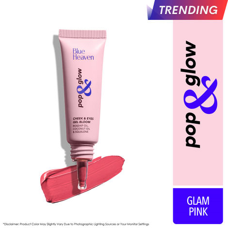 Buy Blue Heaven Pop & Glow Cheek & Eyes Gel Bloom Blush, Glam Pink (12 ml)-Purplle
