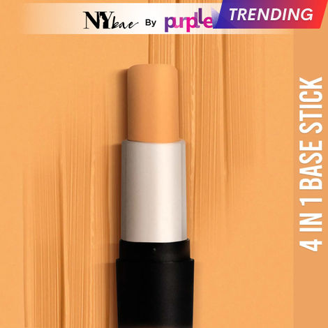 Buy NY Bae All In One Stick - Grander Than Central 3 | Foundation Concealer Contour Colour Corrector Stick | Fair Skin | Creamy Matte Finish | Enriched With Vitamin E | Covers Blemishes & Dark Circles | Medium Coverage | Cruelty Free-Purplle