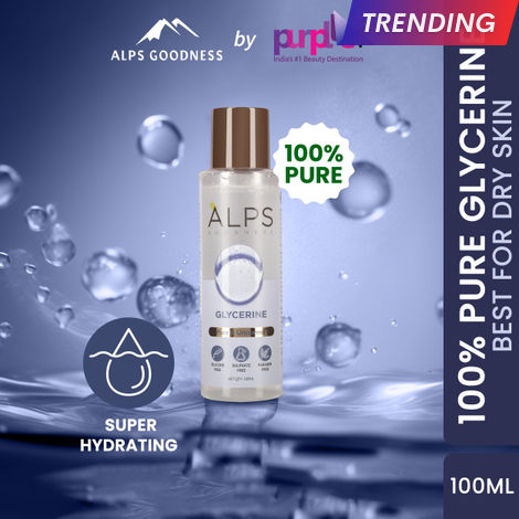 Buy Alps Goodness 100% Pure Glycerine (100ml) | Super Hydrating - Best For Dry Skin | Silicon-Free, Paraben Free | Vegan | For Both Hair & Skin-Purplle