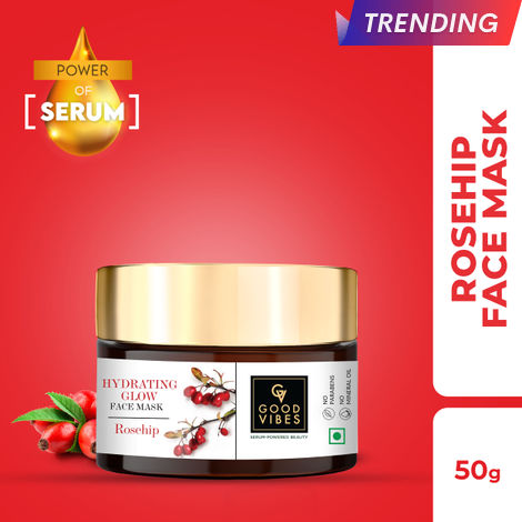 Buy Good Vibes Serum Hydrating Glow Face Mask Rosehip with Power Of Serum (50 g)-Purplle