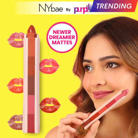 Buy NY Bae 5 in 1 Lipstick | Lip Crayon | Nude Pink and Brown Shades | Moisturising | Lip and Cheek Tint | Eyeshadow | Lipstick | Bronzer | Travel Kit | Multi-stick | Nude Moods 02 (6.5g)-Purplle