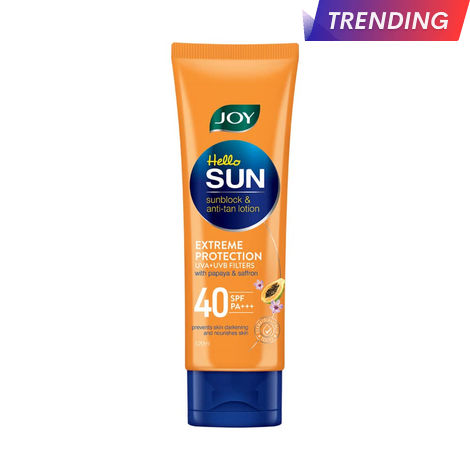 Buy Joy Hello Sun Sunblock & Anti Tan Lotion Sunscreen SPF 40 PA+++, 120ml-Purplle