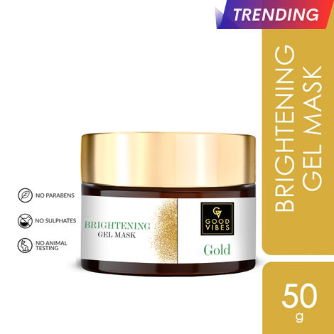 Buy Good Vibes Gold Brightening Gel Mask | Anti-Ageing, Nourishing | No Parabens, No Sulphates, No Mineral Oil, No Animal Testing (50g)-Purplle