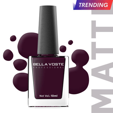 Buy Bella Voste MATTE Nail Polish| Quick Drying Formula| Cruelty Free| Paraben Free & No Harmful Chemicals| Vegan | Lasts for 7 Days & more|Chip Resistant | DEEP MATT Formula with Smooth & Easy Application | Shade no-M05-Purplle