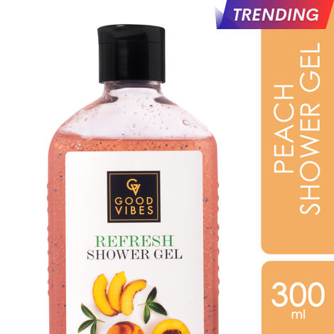 Buy Good Vibes Peach Refresh Shower Gel | (Body Wash) Hydrating, Moisturizing (300 ml)-Purplle