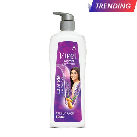 Buy Vivel Body Wash, Lavender & Almond Oil Shower Creme, Fragrant & Moisturising, For Soft & Smooth Skin, High Foaming Formula, 500 ml Pump, For Women And Men-Purplle