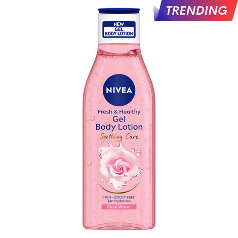 Buy NIVEA Rose Water Gel Body lotion, Soothing Care for 24H hydration, Non-Sticky & fast absorbing Body lotion for fresh and healthy skin, 200 ml-Purplle