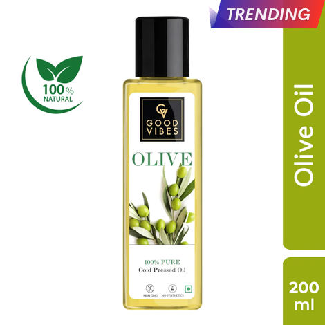 Buy Good Vibes 100% Pure Olive Carrier Oil Cold Pressed (200 ml)-Purplle