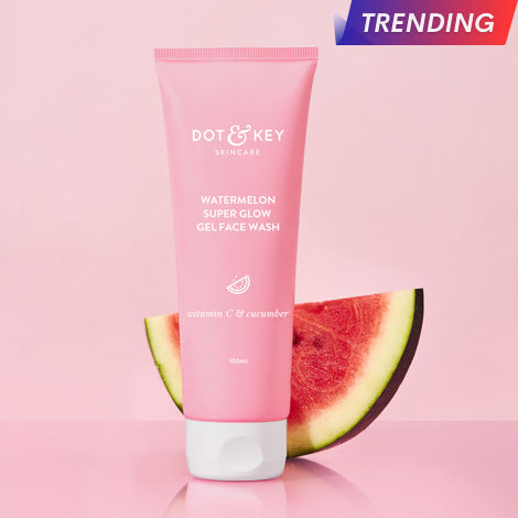 Buy Dot & Key Watermelon Super Glow Gel Face Wash with Vitamin C & Cucumber | Face Wash for Glowing Skin, Pigmentation and Dark Spot Reduction Normal, Combination & Oily Skin| 100ml-Purplle