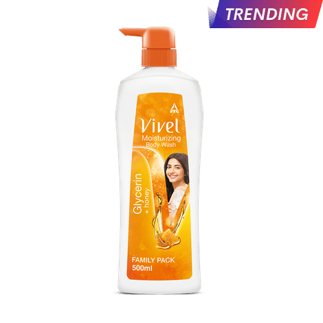 Buy Vivel Body Wash, Glycerin & Honey, Moisturising Shower Gel, For Glowing skin, 500ml Pump, For women and men-Purplle