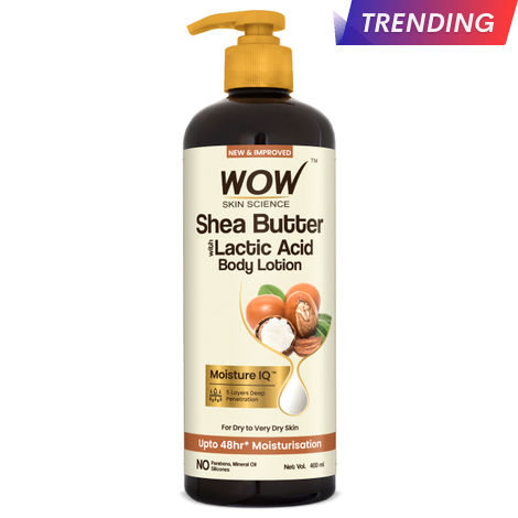 Buy Wow Skin Science Shea Butter with Lactic Acid Body Lotion 400 ml-Purplle
