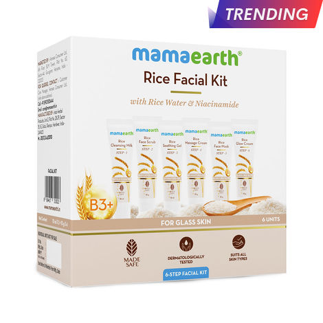 Buy Mamaearth Rice Facial Kit With Rice Water & Niacinamide for Glass Skin - 60 gm-Purplle