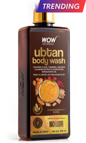 Buy WOW Skin Science Ubtan Body Wash Helps to refresh and rejuvenate body - With Chickpea Flour, Almond, Safron & Turmeric Extract - 250 ml-Purplle