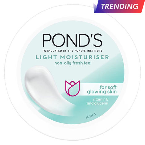 Buy Ponds Light Moisturiser Non-Oily Fresh Feel With Vitamin E + Glycerine | 100 ml-Purplle