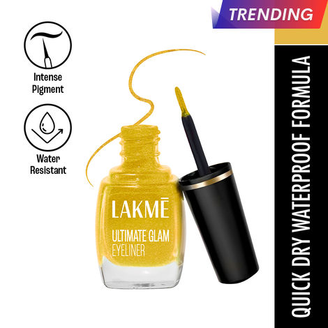 Buy Lakme Ultimate Glam Eye Liner, Golden, 9 ml-Purplle