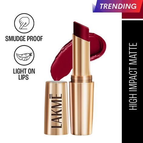 Buy Lakme 9 To 5 Powerplay Priming Matte Lipstick Burgundy Passion 3.6 gm-Purplle