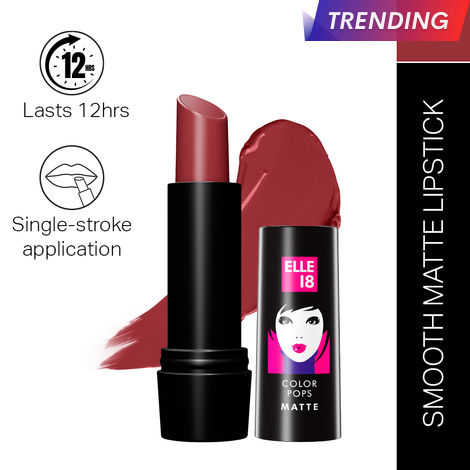 Buy Elle18 Color Pop Matte Lip Color, Code Red, (4.3 gm)-Purplle