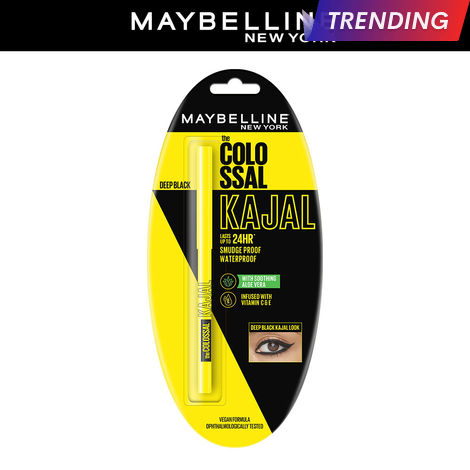 Buy Maybelline Colossal Kajal + Free Maybelline Color Show Silk Stockings-Purplle