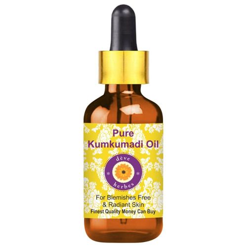 Deve Herbes Pure Kumkumadi Oil For Blemishes Free and Radiant Skin with Glass Dropper Natural Therapeutic Grade 15ml