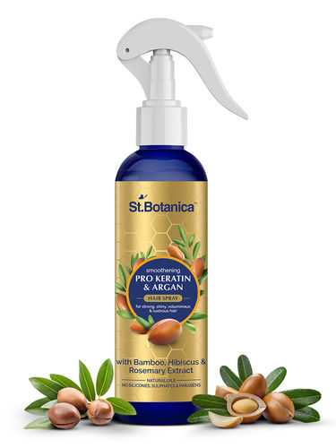 St.Botanica Pro Keratin & Argan Oil Hair Nourishing Smooth Therapy Spray - For Dry, Damaged Hair, No Silicone or Mineral Oil, 200 ml (STBOT572)