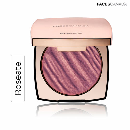 FACES CANADA Ultime Pro HD Lights Camera Blush - Roseate, 6 gm | 2-in-1 Blush & Highlighter | Flawless Airbrushed Glow | Lightweight & Long Lasting | Easy To Blend | Silky Smooth Texture
