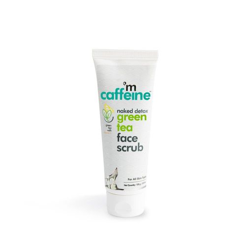 mCaffeine Naked detox Green Tea Face Scrub (100 gm) | Green tea with Vitamin C