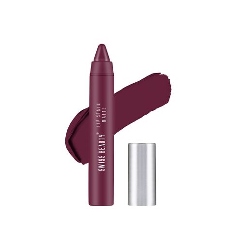 Swiss Beauty Lip Stain Matte Lipstick - Burgandy (3.4 g)