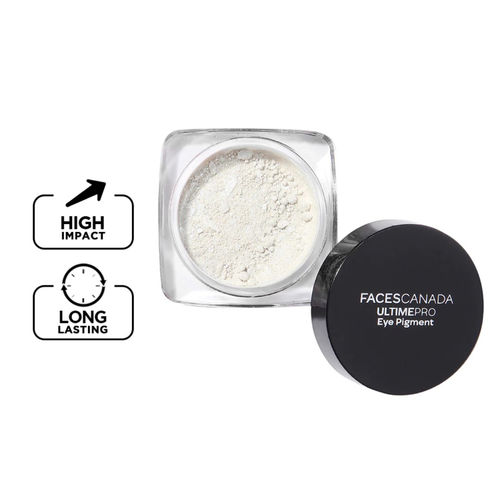 FACES CANADA Ultime Pro Eye Pigment - Silver 01, 1.8 gm | Shimmery Finish | Long-Lasting | Intense Pigment | Excellent Color Payoff | Smooth Application