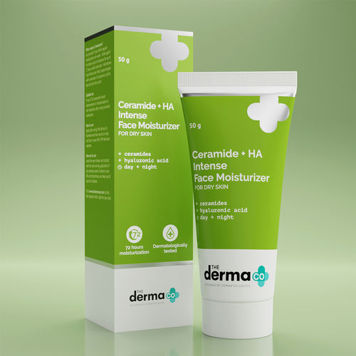 The Derma Co. Ceramide + HA Intense Daily Face Moisturizer with Ceramides & Hyaluronic Acid For Dry Skin - 50 gm