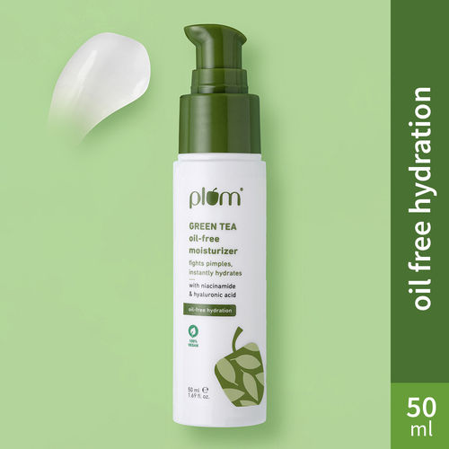 Plum Green Tea Oil-Free Moisturizer With Niacinamide & Hyaluronic Acid - Non-sticky Daily Hydration 50 ml