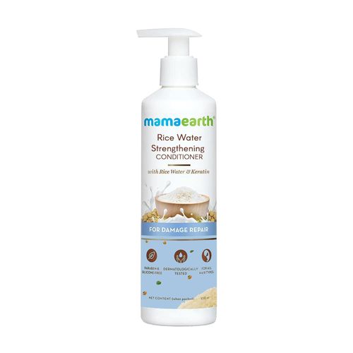 Mamaearth Rice Water Conditioner with Rice Water & Keratin for Damaged Repair (250 ml)