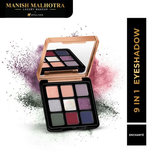 Manish Malhotra Beauty By MyGlamm 9 In 1 Eyeshadow Palette-Enchante-9gm