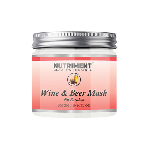 Nutriment Wine and Beer Mask for Hydrating Skin, Removing Oil and Improves Pores, Paraben Free 300gram, Suitable for all Skin Types